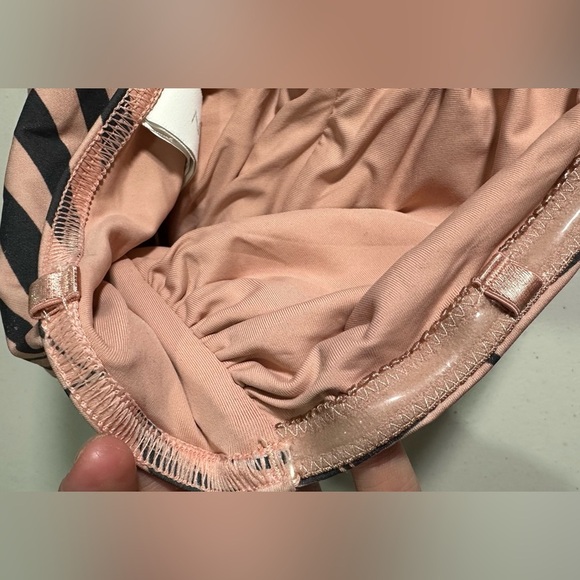 NWT Zimmermann Sculpt Link Ruched Zebra Print Bandeau Swimsuit 0 XS - Picture 12 of 13